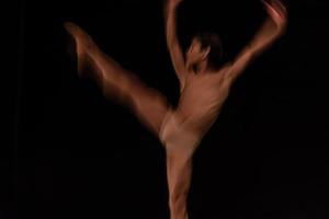 The abstract movement of the dance photo