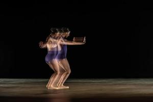 The abstract movement of the dance photo