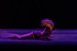 The abstract movement of the dance photo