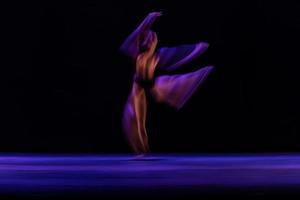 The abstract movement of the dance photo