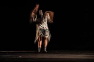 The abstract movement of the dance photo