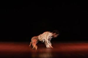 The abstract movement of the dance photo