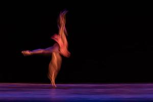 The abstract movement of the dance photo