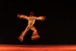 The abstract movement of the dance photo