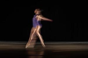 The abstract movement of the dance photo