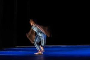 The abstract movement of the dance photo