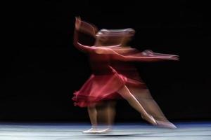 The abstract movement of the dance photo