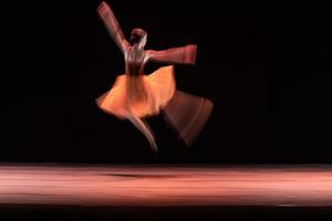 The abstract movement of the dance photo