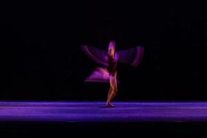 The abstract movement of the dance photo