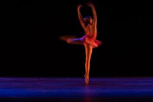 The abstract movement of the dance photo