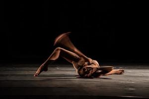 The abstract movement of the dance photo