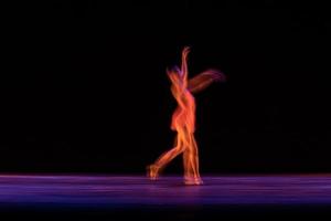 The abstract movement of the dance photo