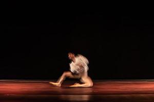 The abstract movement of the dance photo