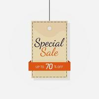 Tag discount sale label 70 off Vector