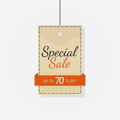 Tag discount sale label 70 off Vector