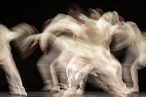 The abstract movement of the dance photo