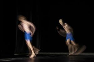 The abstract movement of the dance photo