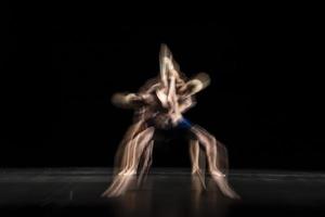 The abstract movement of the dance photo