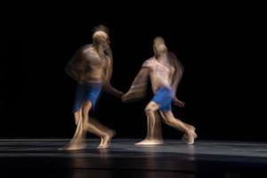 The abstract movement of the dance photo