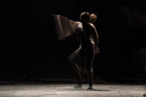 The abstract movement of the dance photo