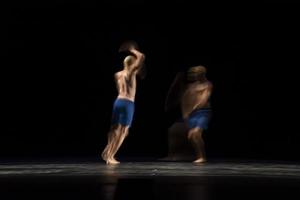 The abstract movement of the dance photo