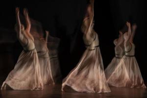 The abstract movement of the dance photo