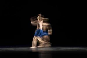 The abstract movement of the dance photo