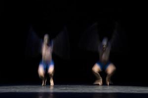 The abstract movement of the dance photo