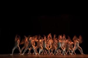 The abstract movement of the dance photo