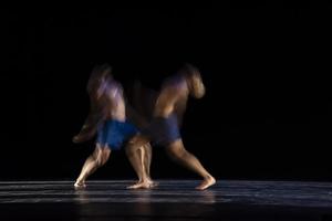 The abstract movement of the dance photo