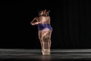 The abstract movement of the dance photo