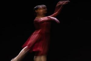 The abstract movement of the dance photo