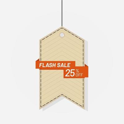 Tag flash sale discount label 25 off Vector