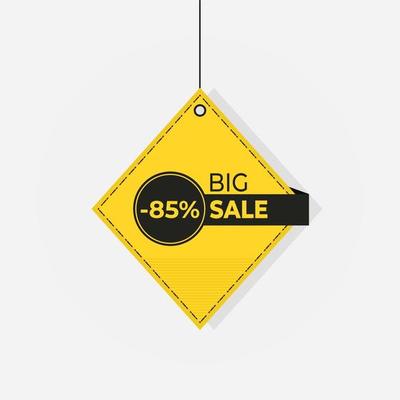 Discount big sale tag label 85 off vector