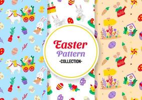 Seamless Easter Pattern Vector Set