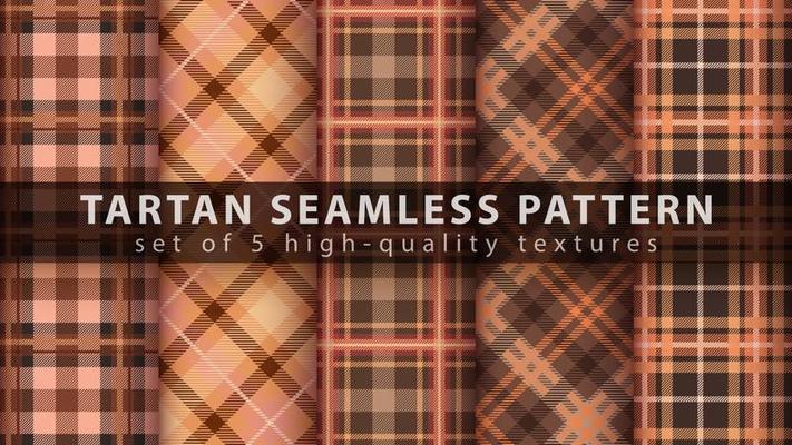Set classic tartan seamless pattern.