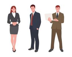 office suit character set. vector