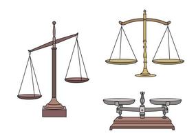 Two arm plate scales. vector