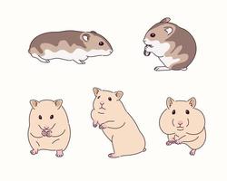 Cute hamster illustration vector