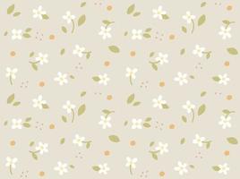 Cute floral pattern background. Simple pattern design template. vector