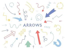 Cute and colorful arrows. simple pattern design template. vector