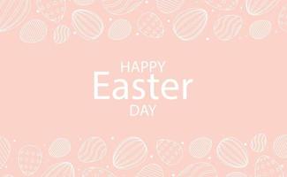 Pink Easter background with holiday congratulations - Vector