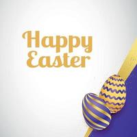 Easter background with holiday eggs and congratulations - Vector