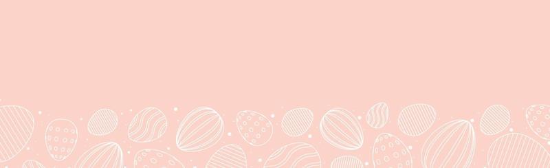 Pink Easter background with holiday elements - Vector