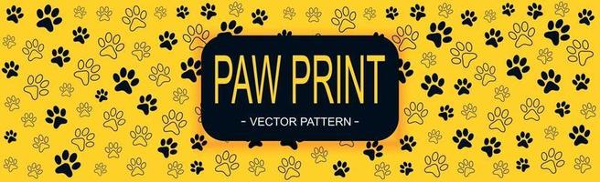 Pattern Many animal footprints of different sizes - Vector
