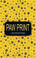 Pattern Many animal footprints of different sizes - Vector