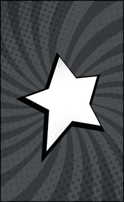 Black and White Comic Zoom with Lines and Dots - Vector