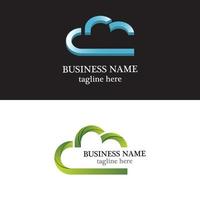 Cloud logo template design vector
