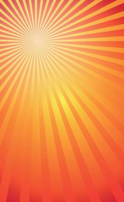 Orange comic zoom with lines and glow - Vector
