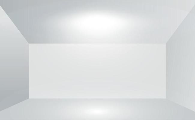 Volumetric white-gray studio, abstract background - Vector illustration